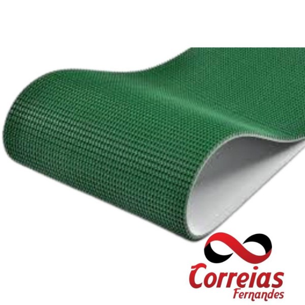 correia pvc verde corrugada