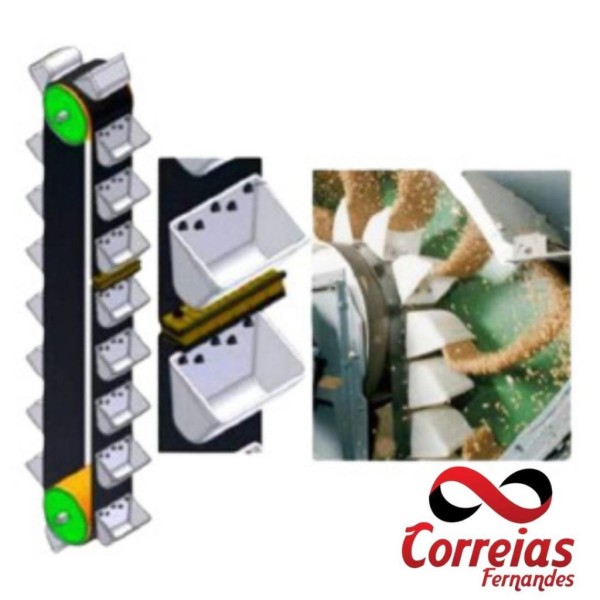 correia transportadora para elevador de canecas