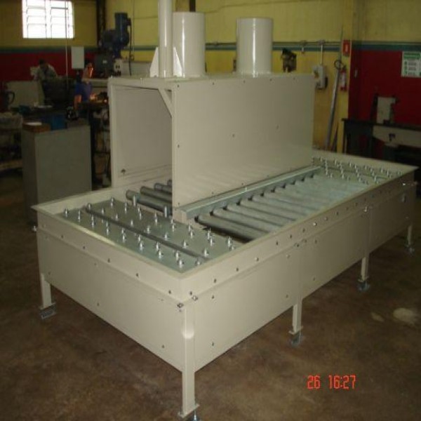 mesa transportadora de rolos