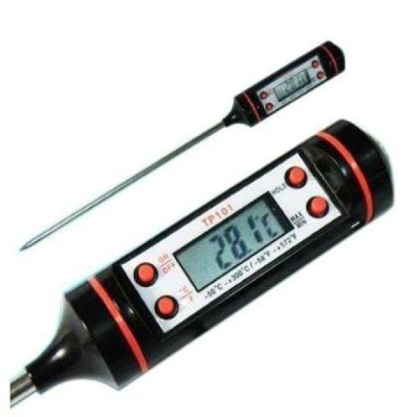 termometro digital com haste metalica