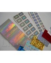 Etiquetas adesivas holográficas em 2D