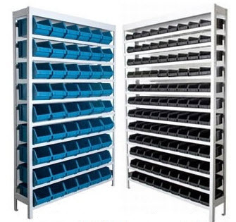 Armário De Aço Para Caixas Plásticas - Moulding do Brasil Plásticos