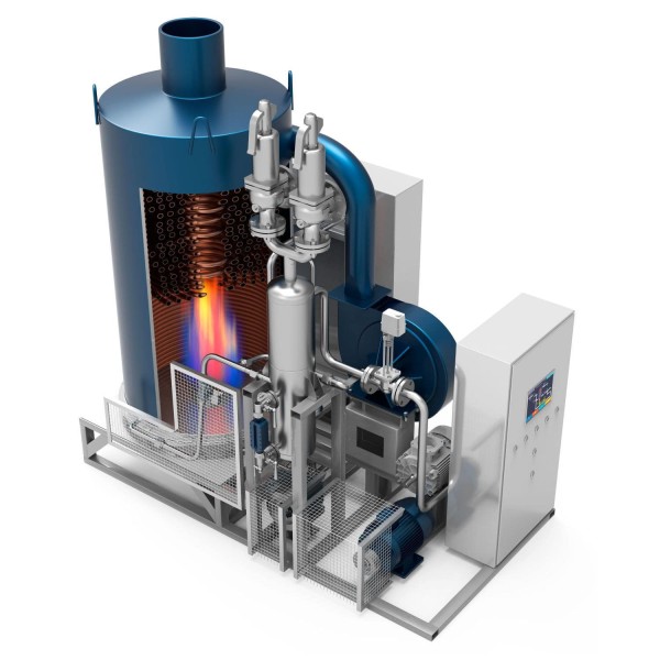 Gerador de vapor a gás industrial