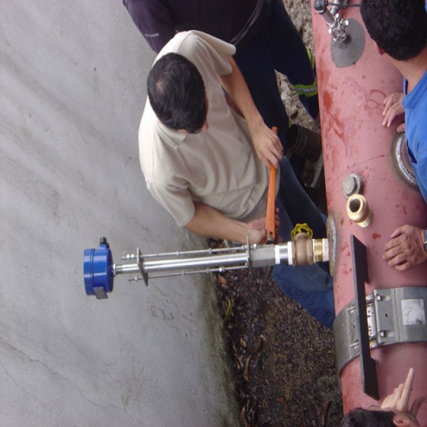 Medidor de vazão tipo turbina por inserção