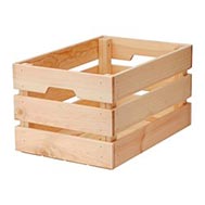 caixa de transporte em madeira