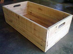 caixote de madeira para transporte