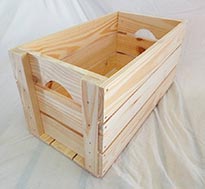 caixa de madeira e pallet