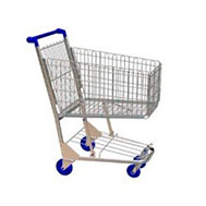 carrinho de supermercado com dupla cesta
