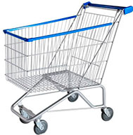 carrinho de supermercado com dupla cesta