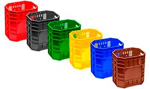 coletores de lixo seletivo cores