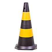 cones de sinalização com faixa refletiva