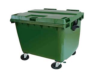 container de lixo metálico