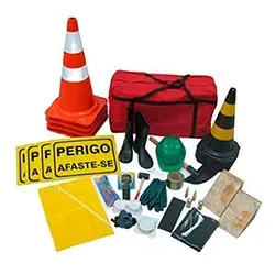 kit de emergência para transporte de produtos perigosos