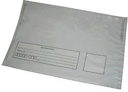 envelope plástico com aba adesiva inviolável