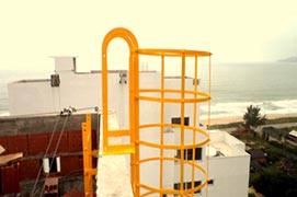 sistema de repouso para escada marinheiro