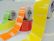 etiquetas adesivas redondas coloridas
