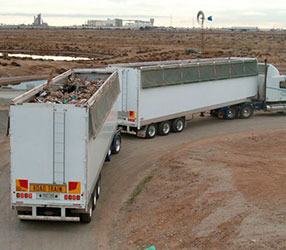 transporte de resíduos da construção civil