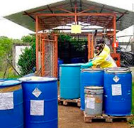 coleta e transporte de resíduos químicos