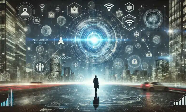 BNDES e BID Investem R$ 1 Bi na Transformação Digital 1 DALL·E 2025 02 05 13.10.47 Uma imagem moderna e tecnologica representando a transformacao digital. A cena apresenta um ambiente corporativo futurista com hologramas e interfaces