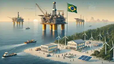 Lula regulamenta Fundo Social do pré-sal 4 DALL·E 2025 03 07 17.01.24 A detailed and realistic digital illustration representing the ‘Fundo Social do Pre Sal Brazils oil revenue fund for social and economic developmen