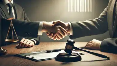 Brasil e Noruega assinam Convenção para Eliminar Dupla Tributação 4 DALL·E 2025 03 17 17.00.19 A realistic image of two hands shaking symbolizing an agreement being made. The scene is set in a professional environment with a subtle legal or bus