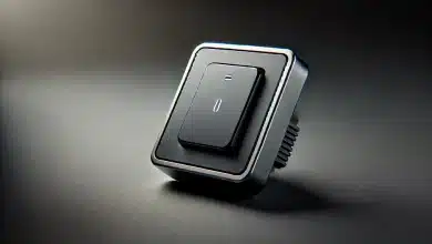 Interruptor Tátil da Littelfuse Oferece Maior Durabilidade 4 DALL·E 2025 03 24 14.37.06 A realistic digital illustration of a touch switch interruptor tatil on a dark background. The switch has a sleek minimalistic design with neutral