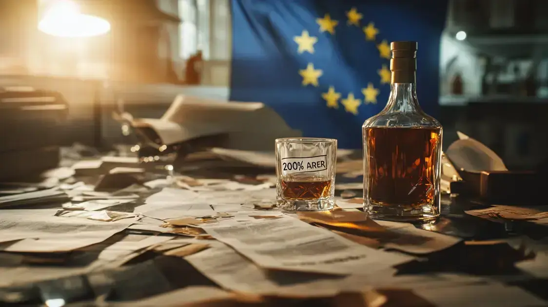 Trump ameaça tarifa de 200% sobre bebidas alcoólicas da UE