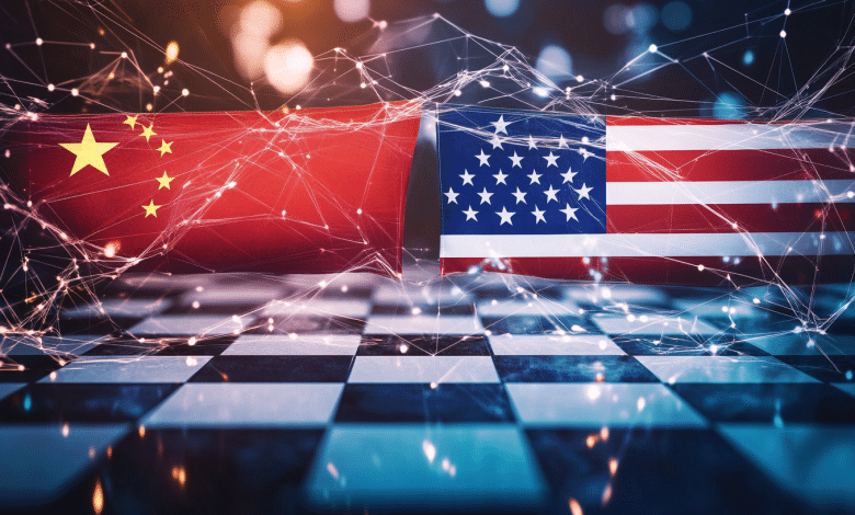 will 100 Two flags China and USA facing each other on a chess 609bc27f 319c 4e13 8224 b567f33f4697 2 1