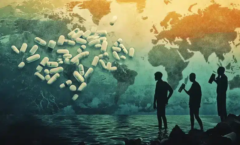 Impactos da poluição antibiótica em rios e saúde global