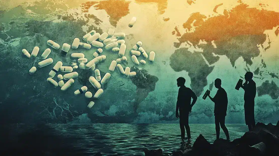 Impactos da poluição antibiótica em rios e saúde global