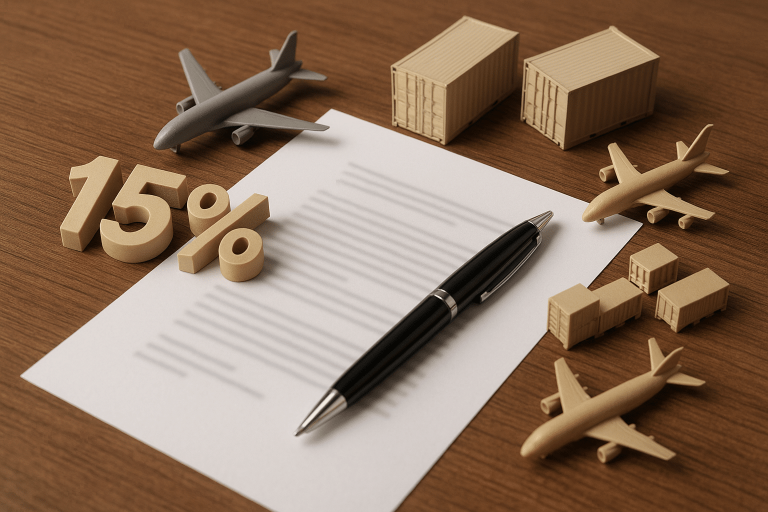 EUA e UE fecham acordo comercial com tarifas de 15%