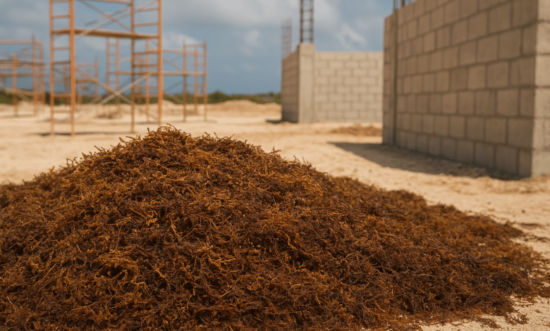 Sargaço revoluciona a construção civil com novas aplicações