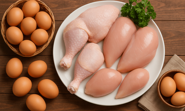 Projeções indicam queda nas exportações de frango em 2025 e recorde de vendas de ovos