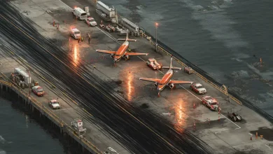 Aeroporto Santos Dumont fechado por óleo na pista 8 Aeroporto Santos Dumont fechado por óleo na pista
