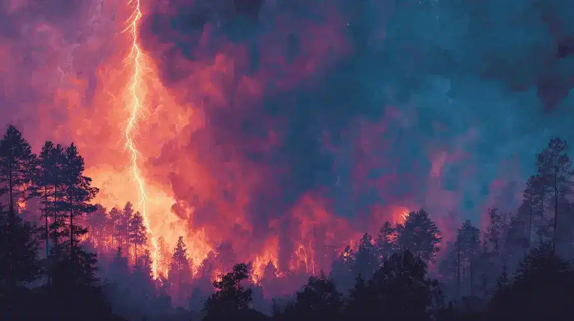 Crise climática aumentará incêndios causados por raios