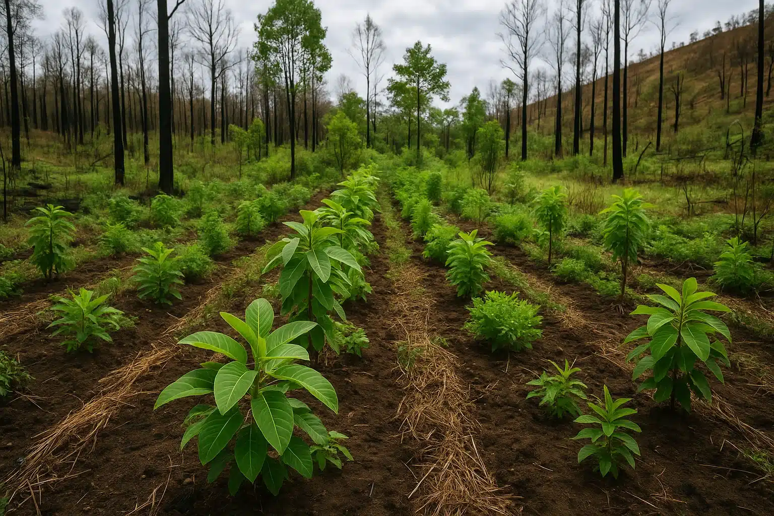 Produção sustentável transforma áreas queimadas em terras produtivas