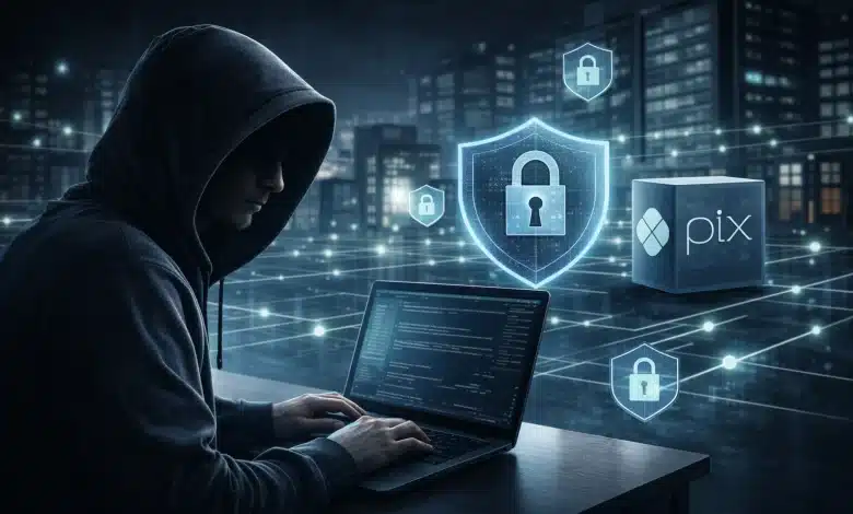 BC reforça segurança cibernética em bancos e fintechs 1 Figura de um hacker.