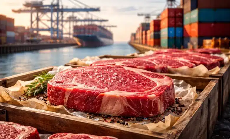 Infraestrutura portuária do Brasil impulsiona exportação de carne bovina