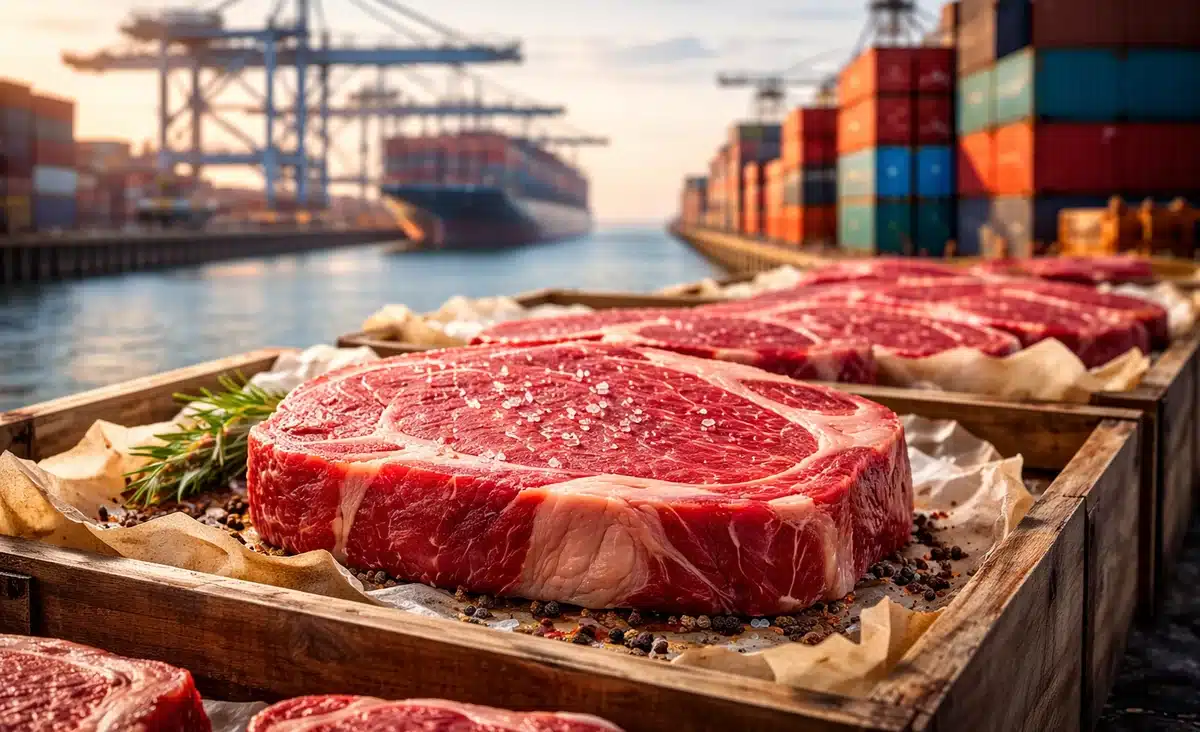 Infraestrutura portuária do Brasil impulsiona exportação de carne bovina