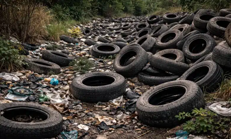 Descarte ilegal de pneus ameaça meio ambiente em Melbourne