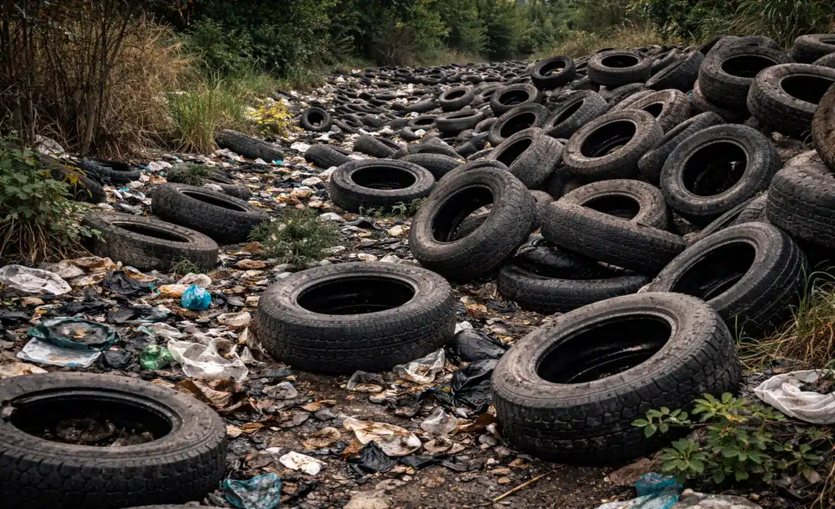 Descarte ilegal de pneus ameaça meio ambiente em Melbourne