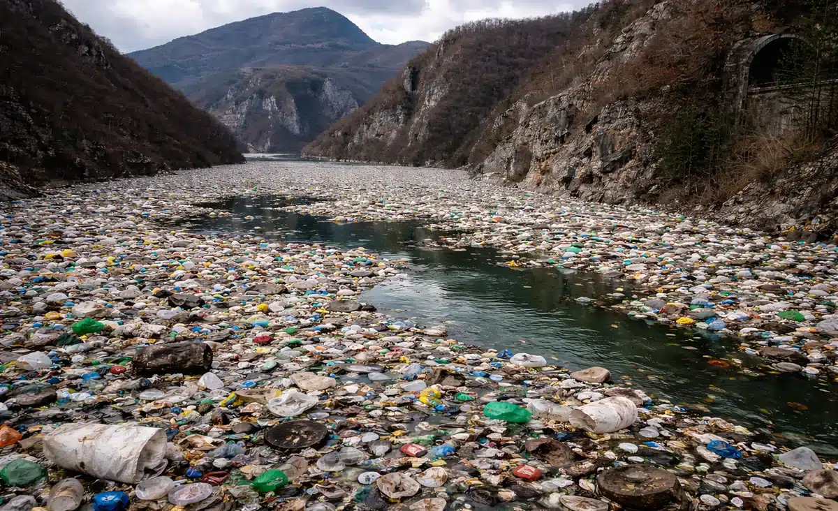 Poluição transforma rio Drina em desastre ecológico