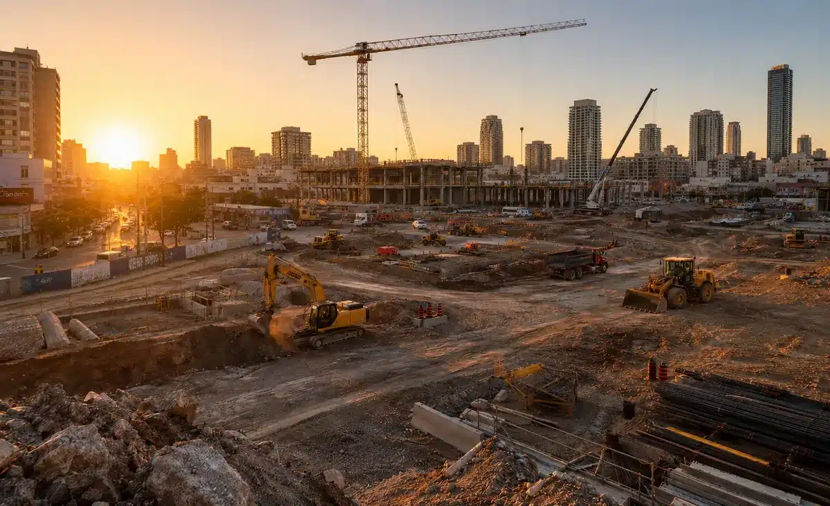 Atividade da indústria da construção cresce pelo terceiro mês