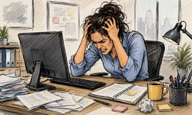 Frustração no trabalho cresce com falta de reconhecimento e sobrecarga