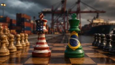 Brasil classifica tarifaço dos EUA como 'marco lastimável' e prepara reação 2 Brasil classifica tarifaço dos EUA como 'marco lastimável' e prepara reação