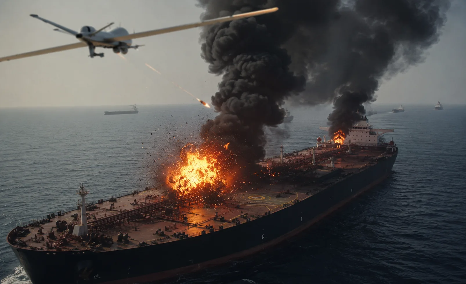 Ataque a navio no Estreito de Ormuz leva Brent a US$ 91,85 2 Ataque a navio no Estreito de Ormuz leva Brent a US$ 91,85