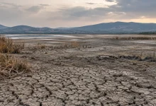 Lago Koroneia perde mais de 90% da área no norte da Grécia