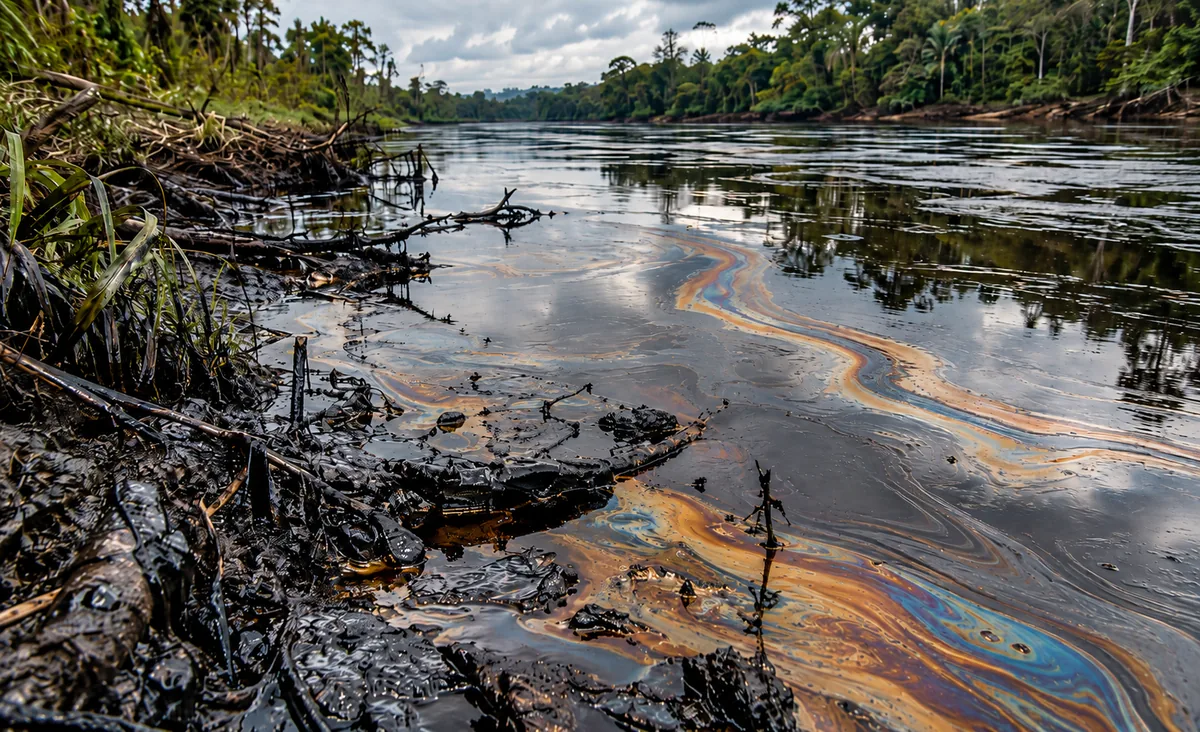 Vazamento de petróleo interrompe abastecimento de água no Equador 2 Vazamento de petróleo interrompe abastecimento de água no Equador