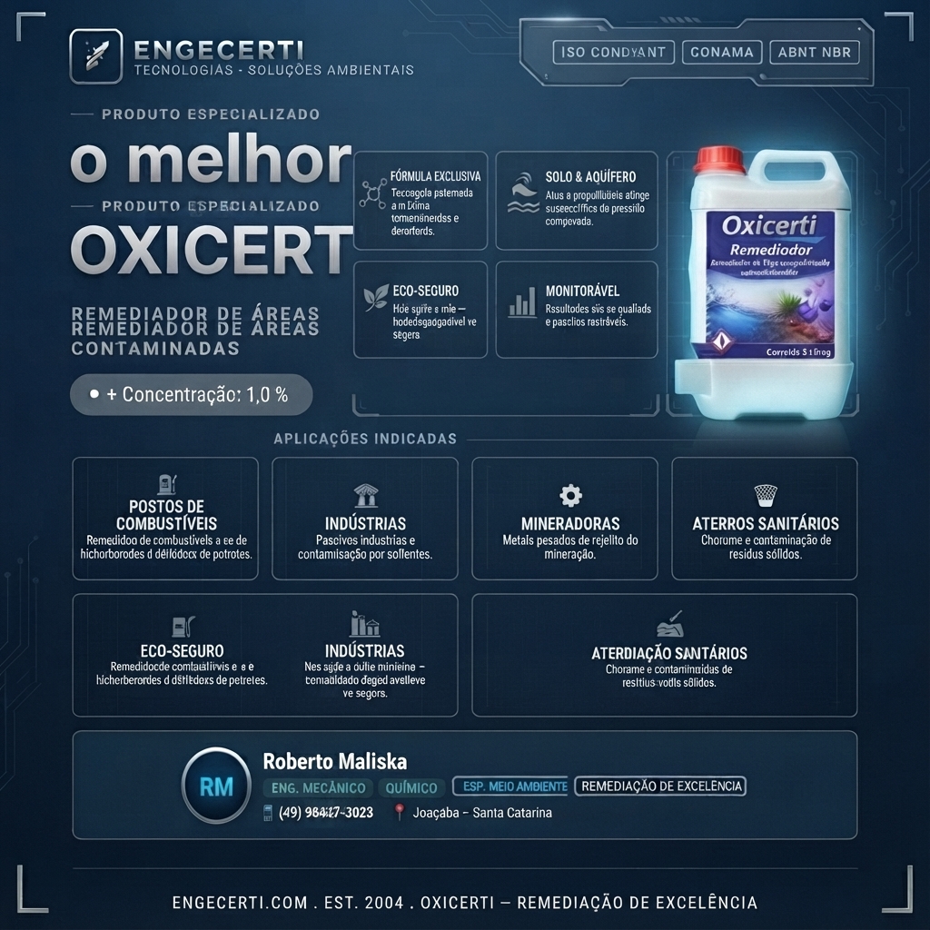 OXICERTI REMEDIADOR DE ÁREAS CONTAMINADAS