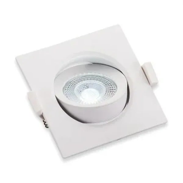 Lâmpada Led 3w Spot Quadrado Embutir Branco Frio Bivolt